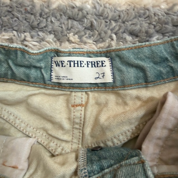 We The Free Patchwork Wide-Leg Pants in Blue and Gray - Picture 4 of 4